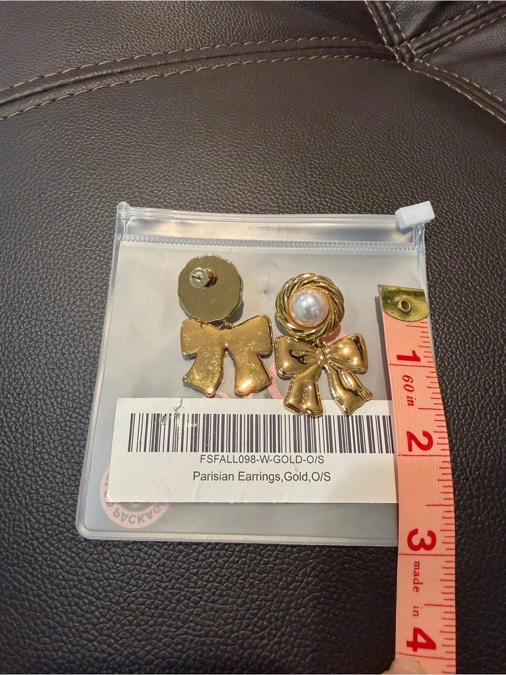 Gold Bow Pearl Clip-On Earrings